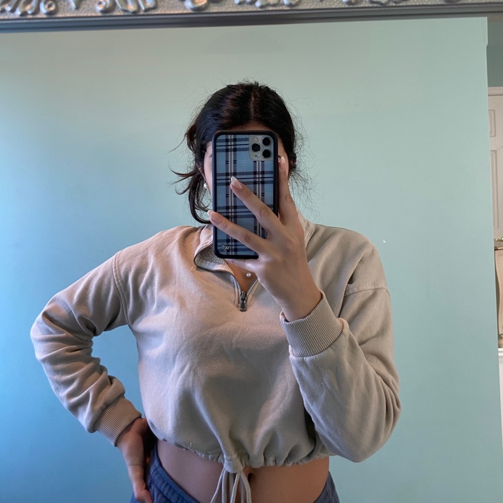 Cropped Quarter-zip